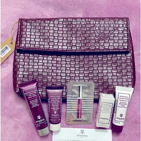 Sisley Paris Black Rose Dry Oil, Mask Skincare Set Bonus a FREE cosmetic bag! - Picture 1 of 3